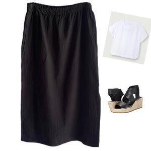 B’GAUZE BLACK GAUZE LIGHTWEIGHT MAXI SKIRT SZ 1 = US SZ S / M ( 6 - 10 ) $81